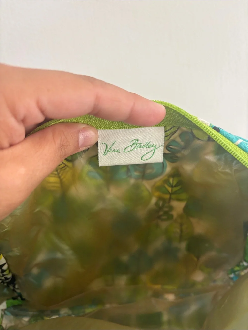 Vera Bradley Green Teal Floral Quilted Wristlet Set with Coin Pouch